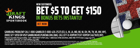 DraftKings Open Championship Promo Code: Bet $5 Get $150 In Bonus Bets Instantly