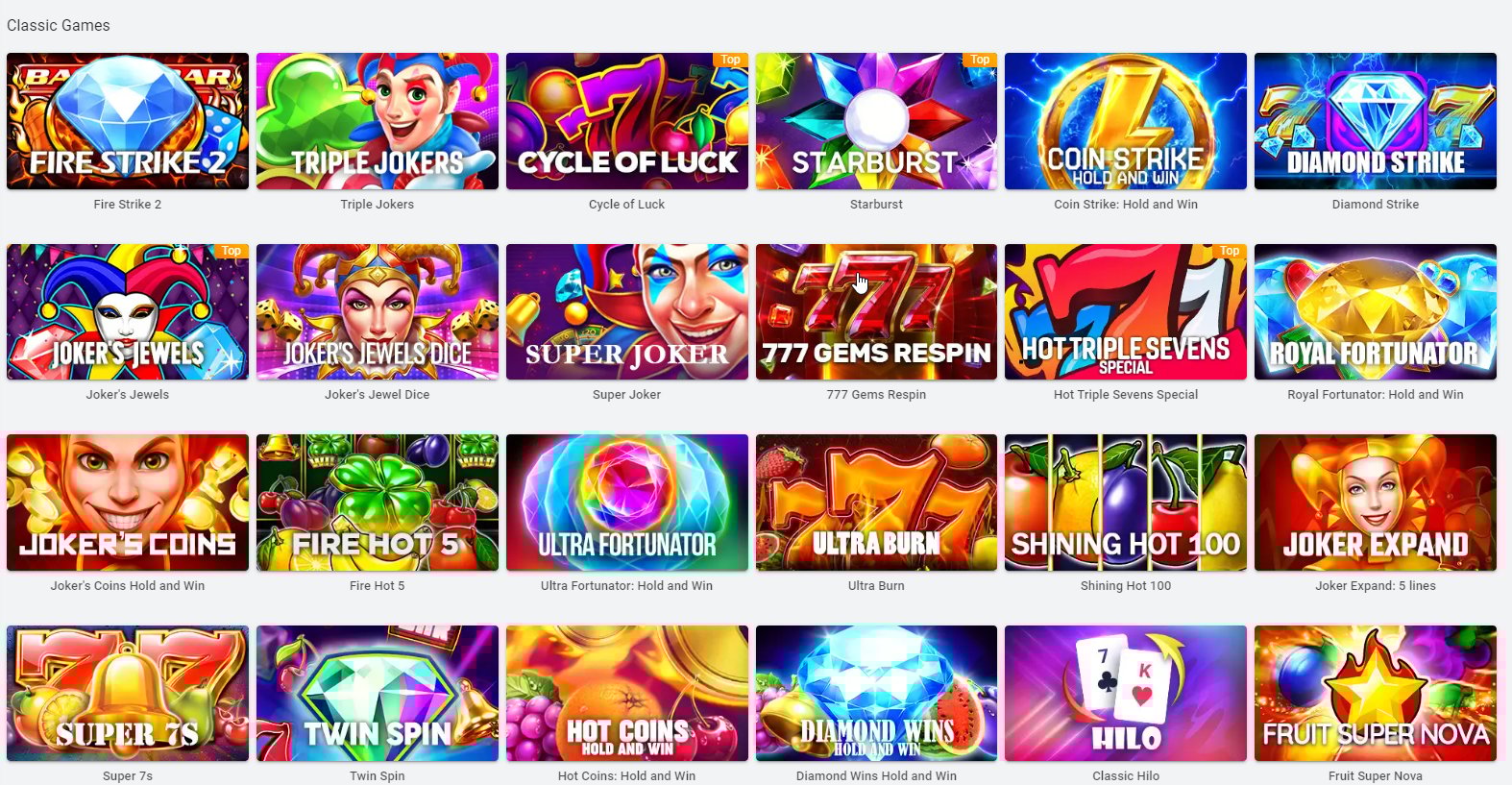Pulsz Classic Games