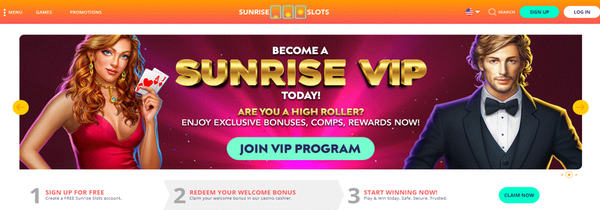 Sunrise Slots No Deposit Bonus: Get a $100 Free Chip