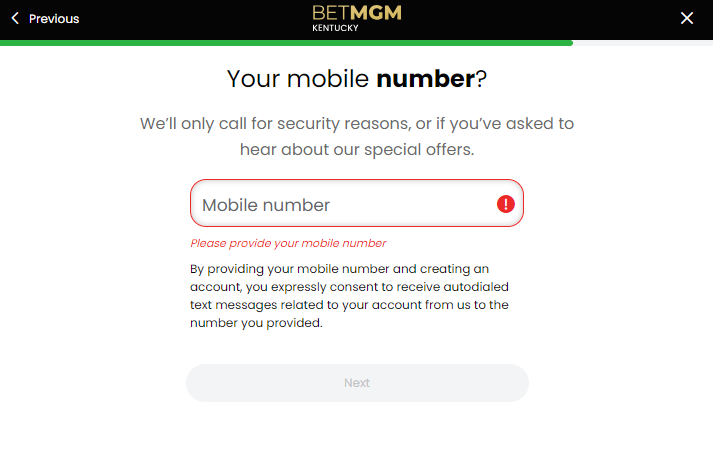 BetMGM Account Verification