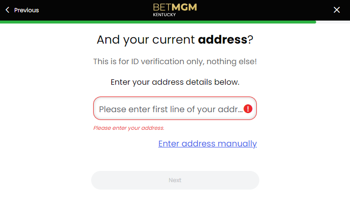 BetMGM Identity Verification