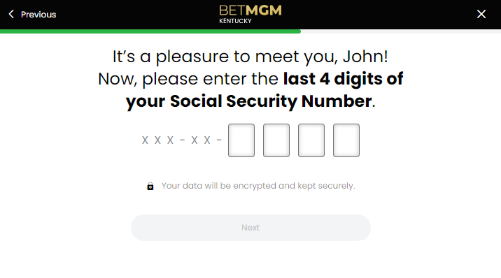 BetMGM Sportsbook Identity Verification