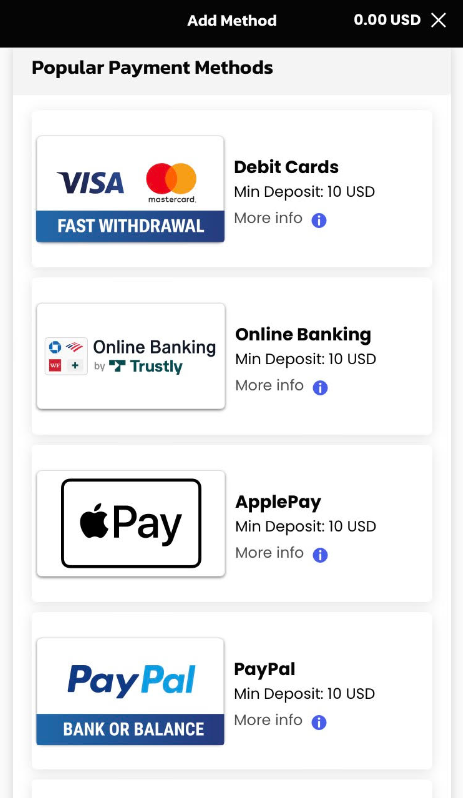 BetMGM Sportsbook Payment Methods