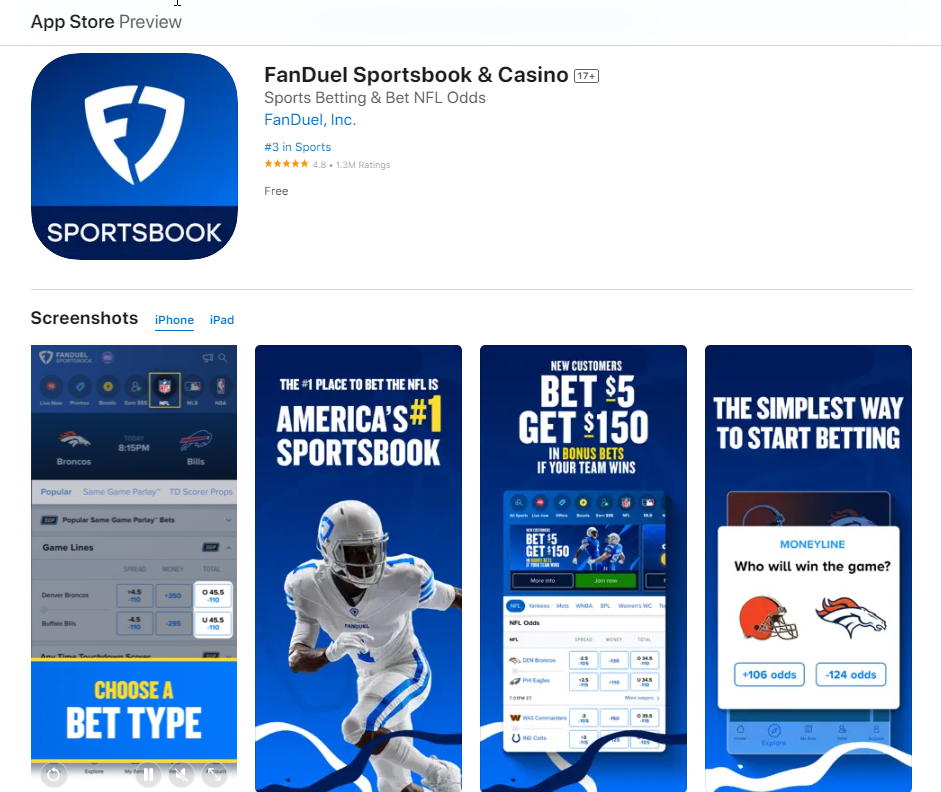 FanDuel Sportsbook App Preview