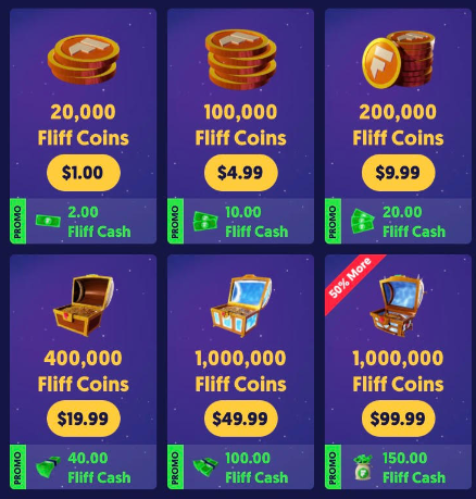 Fliff Coin Packages