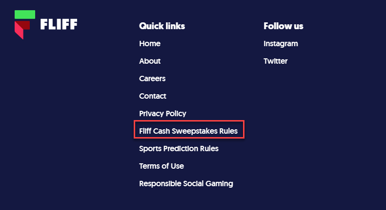 Fliff Sweepstakes Rules
