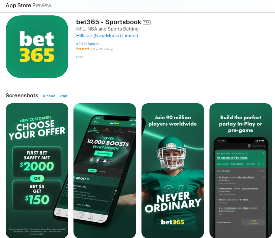 bet365 Sportsbook App Download