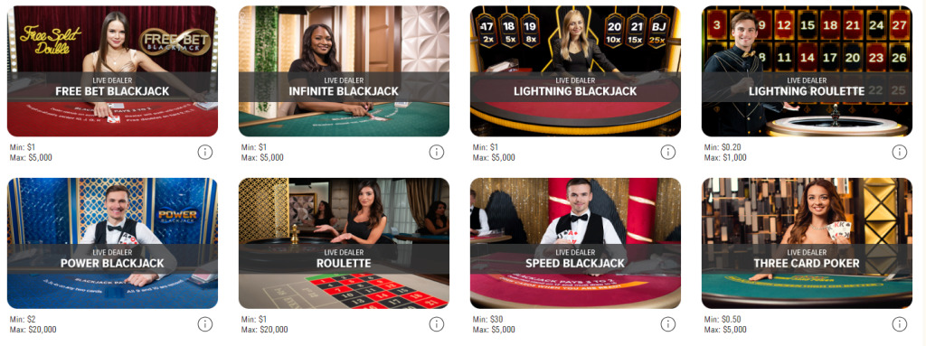 Caesars Casino Live Dealer Games