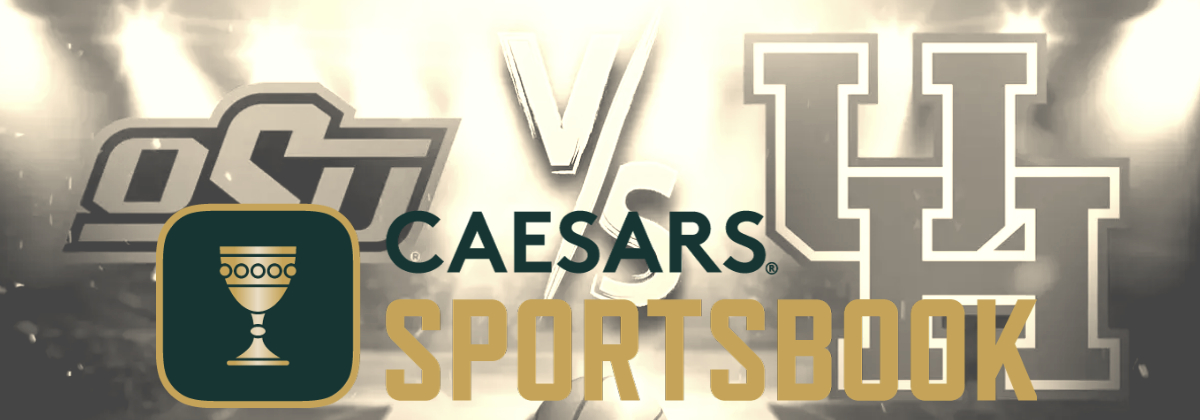 Caesars sportsbook promo for Houston vs OK St