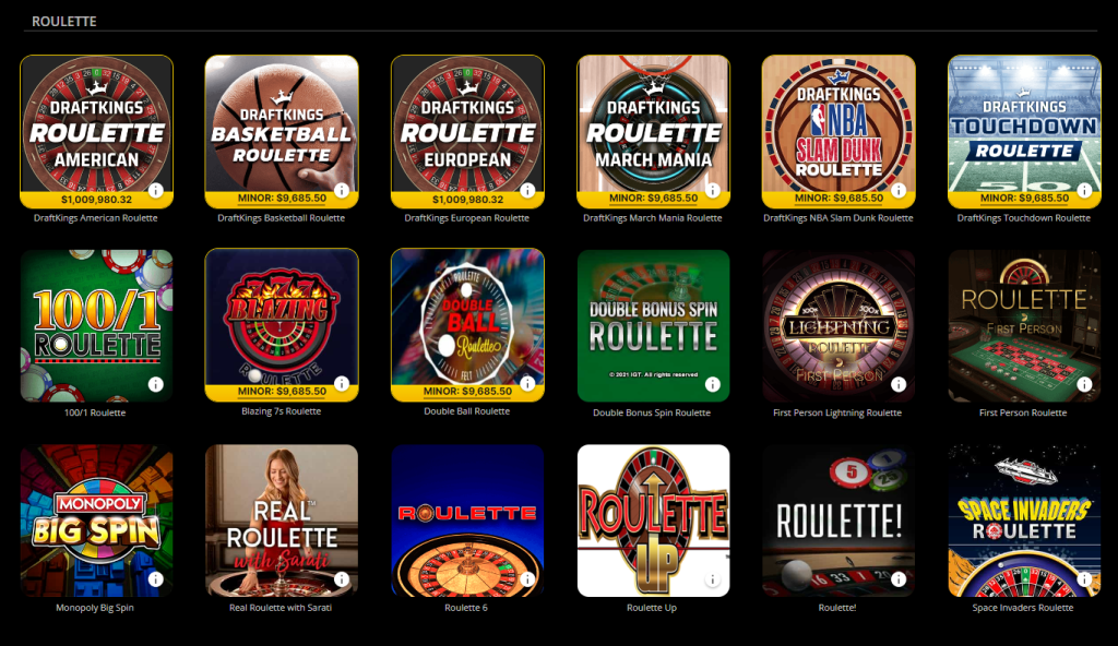 DraftKings Casino Online Roulette