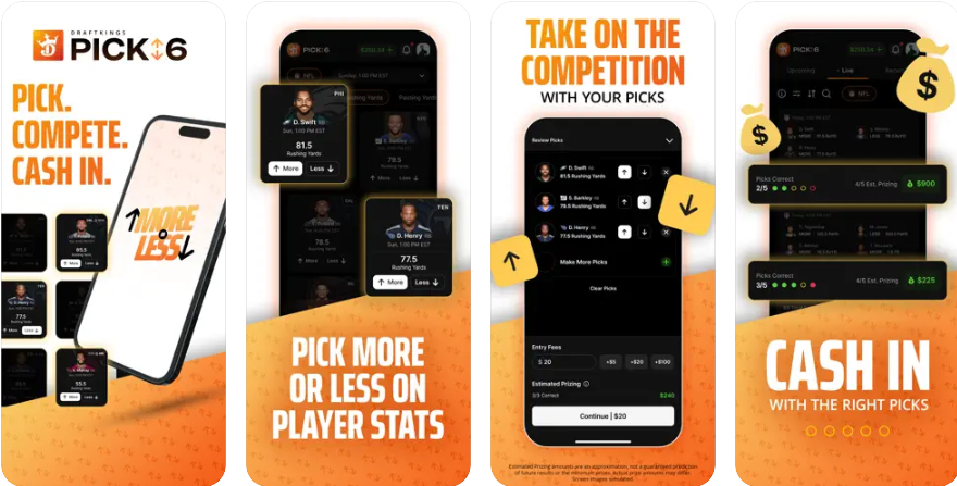 DraftKings Pick6 App