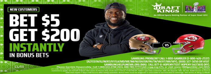 DraftKings Super Bowl Promo Code – Bet $5, Get $200 Instantly