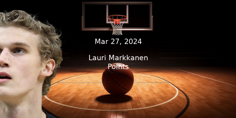Lauri Markkanen Points Prop Pick & Prediction – Mar 27th, 2024