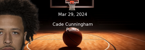 Cade Cunningham Projections – Points Prop Bet Prediction – 3/29/24