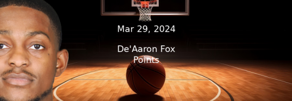 De’Aaron Fox Projections – Points Prop Bet Prediction – 3/29/24