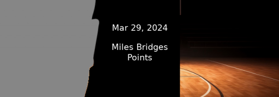 Miles Bridges Projections – Points Prop Bet Prediction – 3/29/24