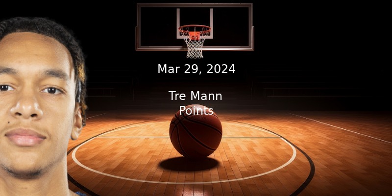 Tre Mann Projections – Points Prop Bet Prediction – 3/29/24