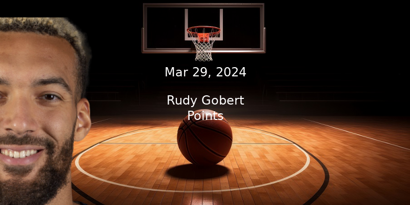 Rudy Gobert Projections – Points Prop Bet Prediction – 3/29/24