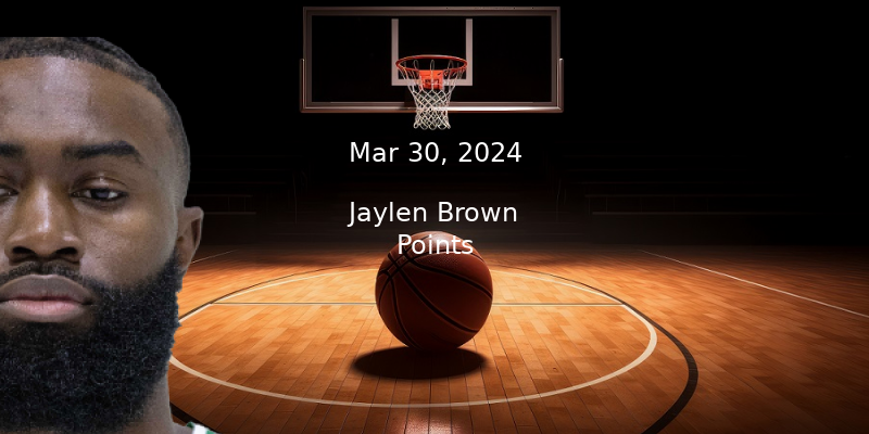 Jaylen Brown Prop Projections – Points Prop Bet – 3/30/24