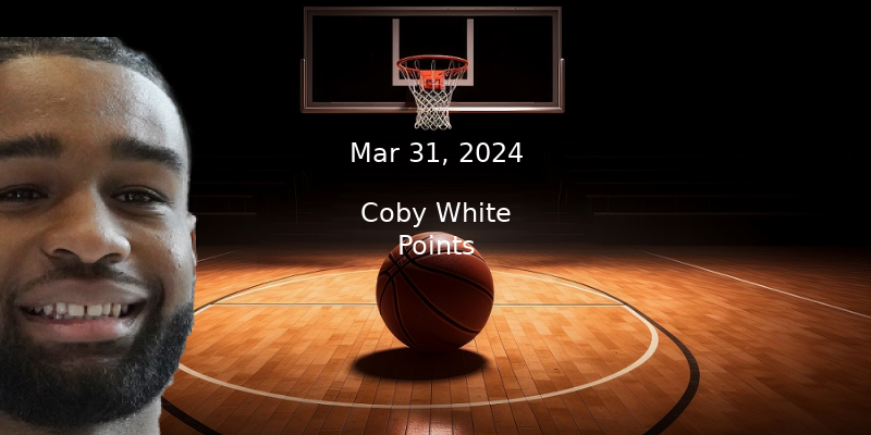 Coby White Prop Projections & Best Bet – Points For 3/31/24