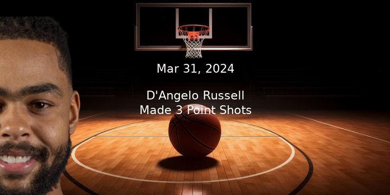 D’Angelo Russell Prop Projections & Best Bet – Made 3 Point Shots For 3/31/24