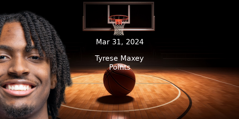 Tyrese Maxey Prop Projections & Best Bet – Points For 3/31/24