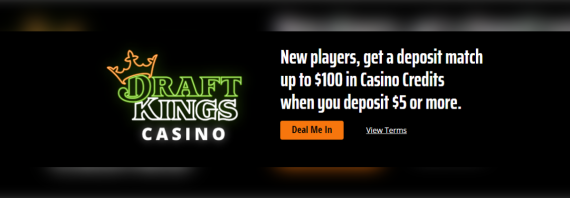 DraftKings $100 Casino Promo | Unlock a 100% Deposit Match Bonus