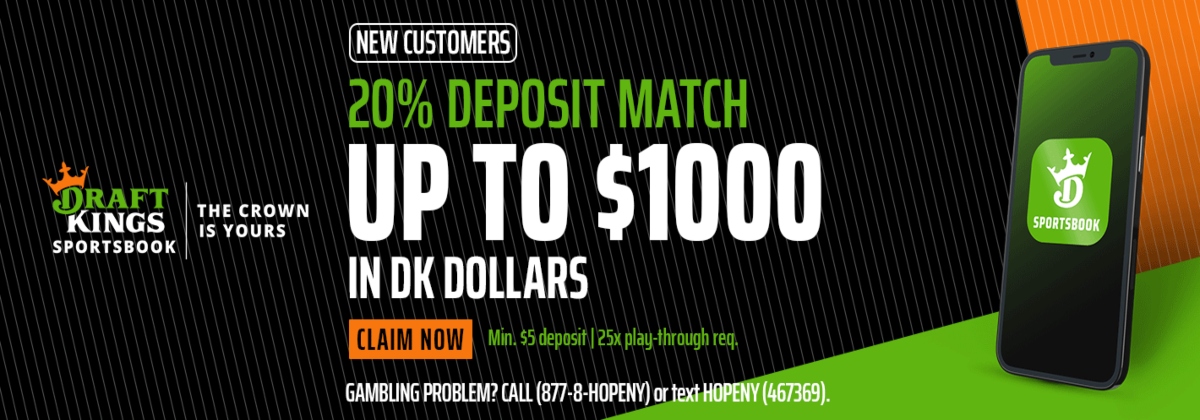 DraftKings Deposit Match Promo: Unlock a 20% Bonus Up to $1,000