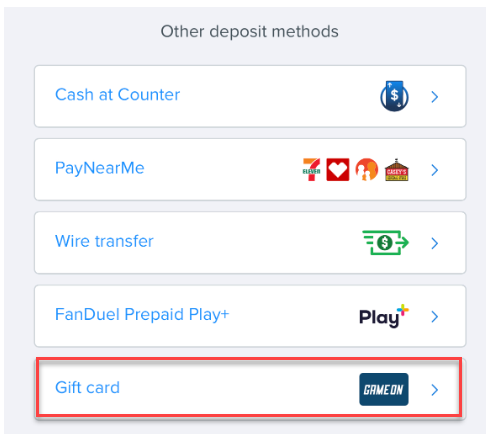 How To Deposit With a FanDuel Gift Card