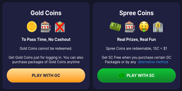 Gold Coins vs Spree Coins