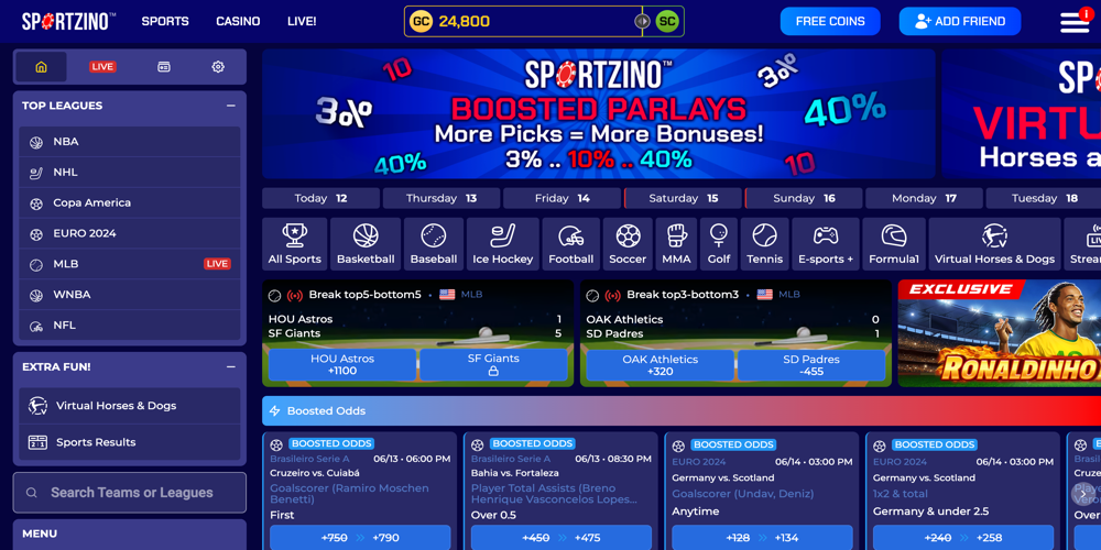 Sportzino Sports Betting Markets