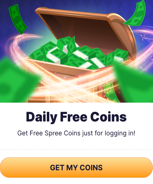 Spree Casino Daily Login Bonus