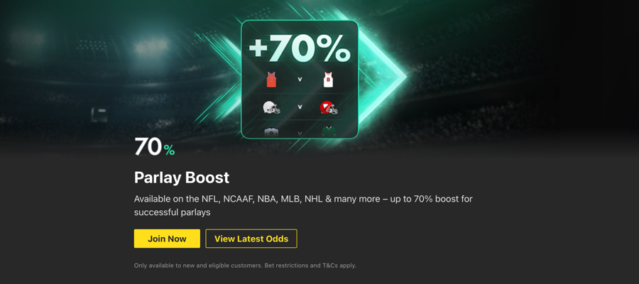 bet365 Ohio 70% Parlay Boost