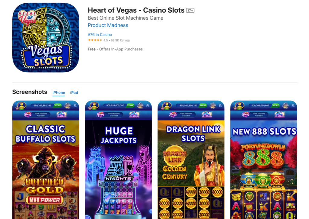 Heart of Vegas Mobile App