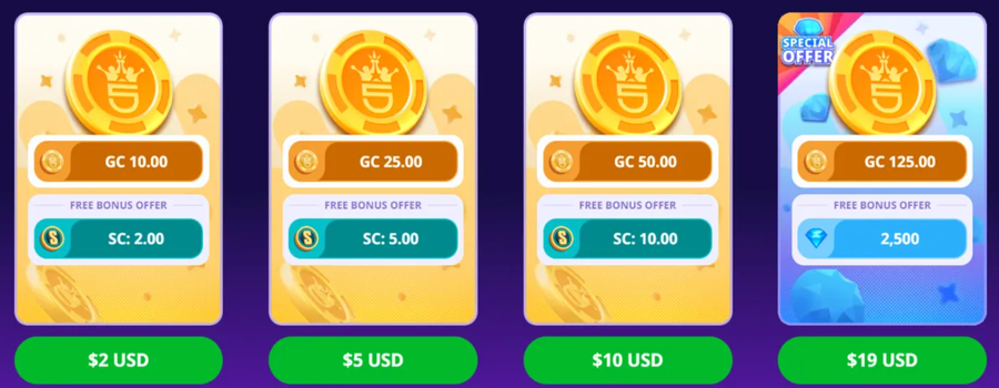 High 5 Casino Coin Purchases