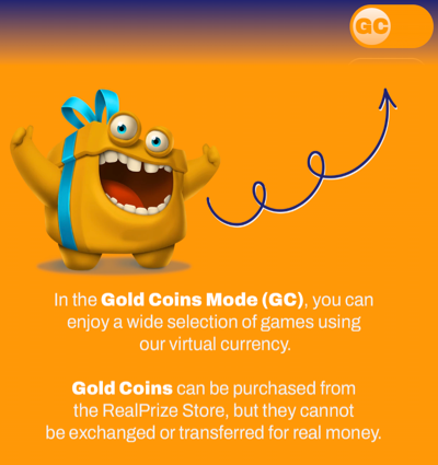 RealPrize Casino Gold Coins