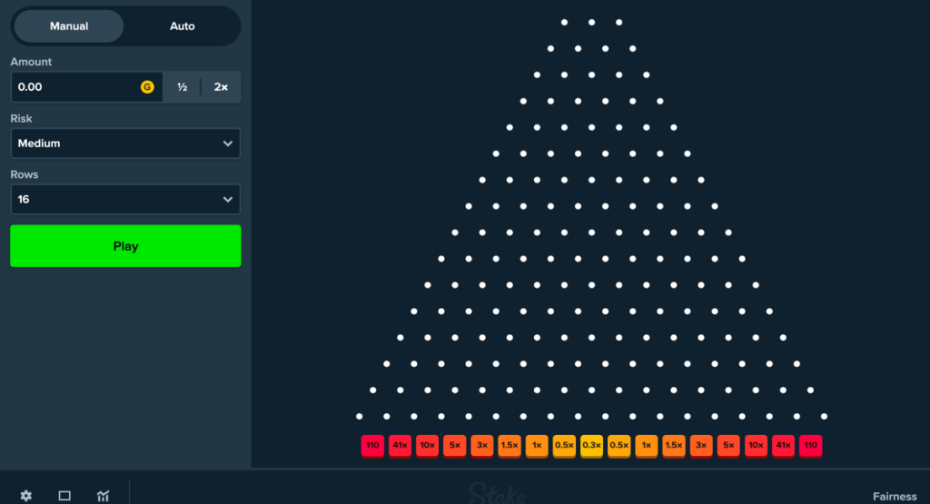Stake.us Plinko