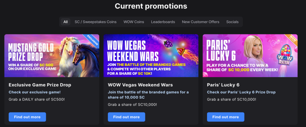 WOW Vegas Promotions