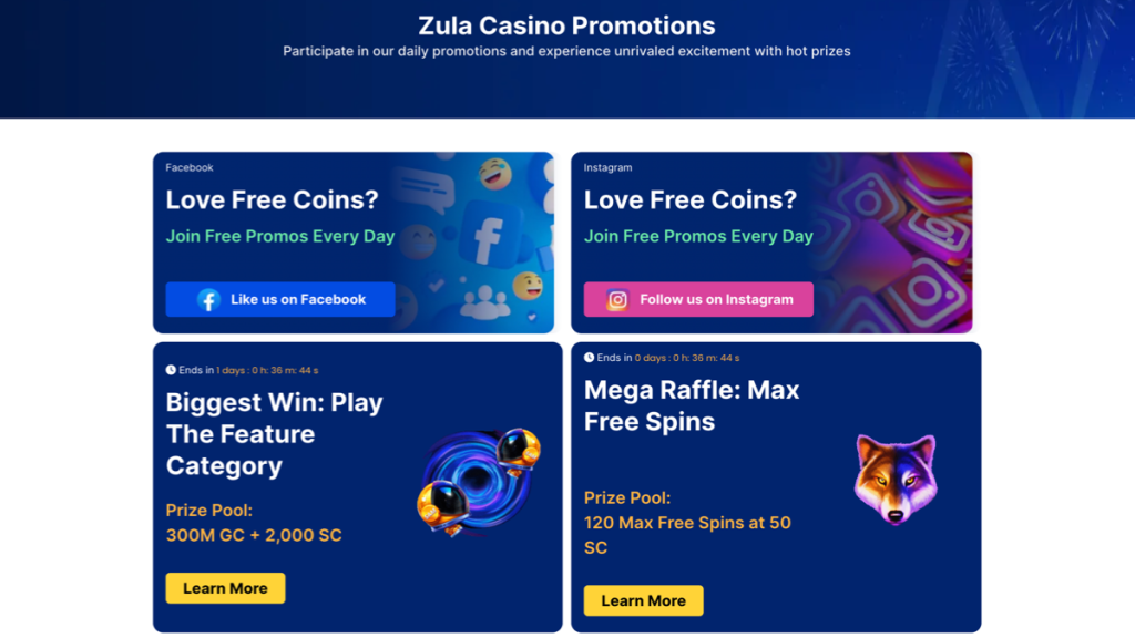 Zula Casino Promotions