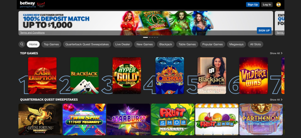 Betway Casino Website