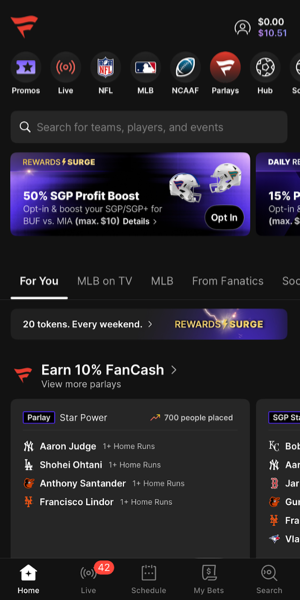 Fanatics Sports Betting Options