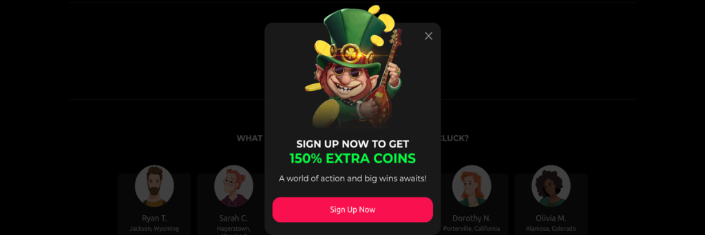 McLuck 150% Sign Up Bonus