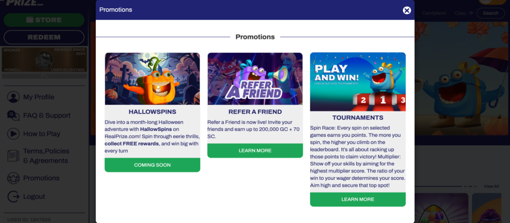 RealPrize Sweepstakes Promotions