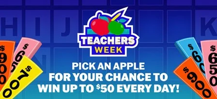 Teachers Week Pick A Apple At Wheel Of Fortune Casino