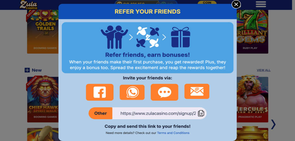 Zula Casino Refer A Friend