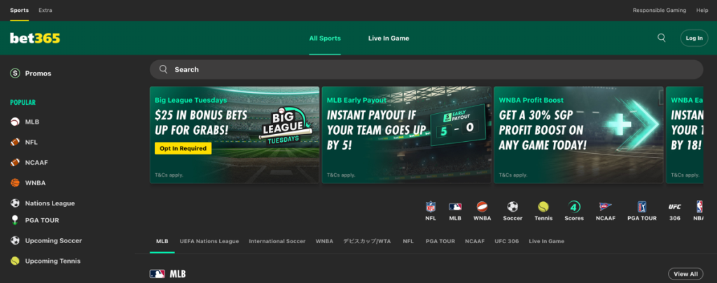 bet365 Sportsbook Website