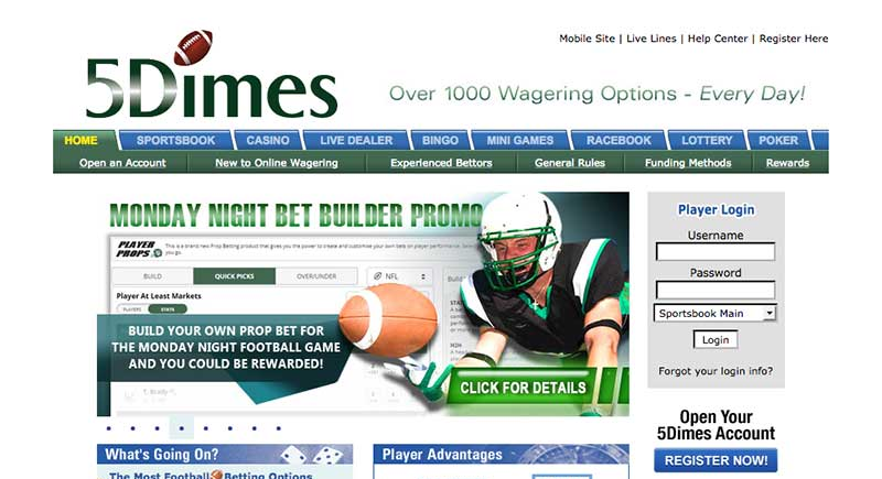 5Dimes Website