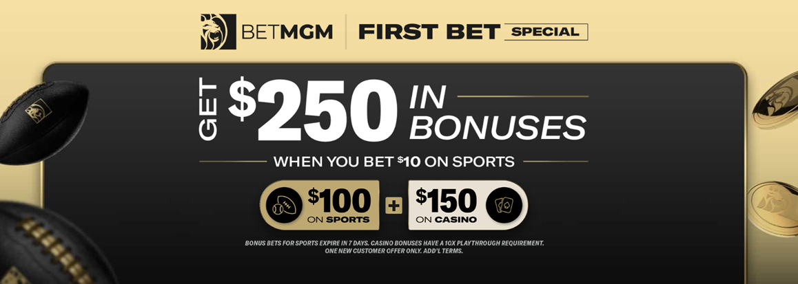 BetMGM Bet 10 Get 250 Casino & Sportsbook Promo