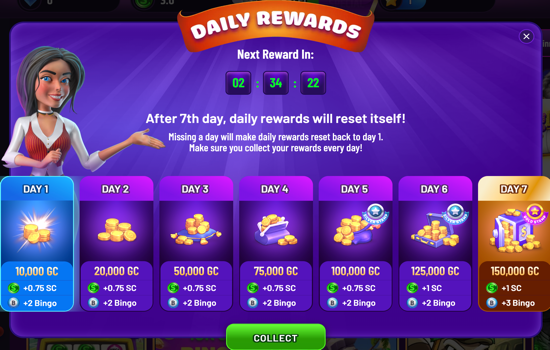 Ding Ding Ding Casino Daily Bonus