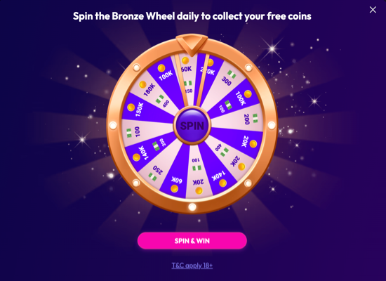 Social Casino Daily Login Bonuses: get free gold coins and win real money prizes with daily login bonus!